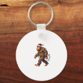 Bigfoot Santa Christmas Tree Lights Xmas Boys Men  Sleutelhanger (Voorkant)