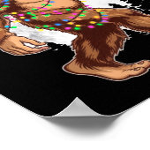 Bigfoot Santa Christmas Tree Lights Xmas Sasquatch Poster (Hoek)