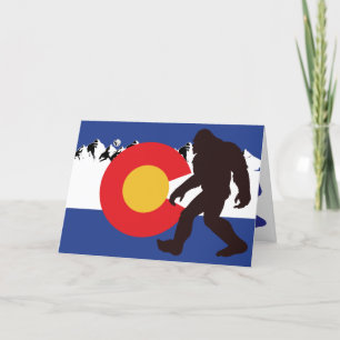 Bigfoot Santa Claus Bedankkaart