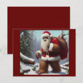 Bigfoot Santa Claus Briefkaart (Voorkant / Achterkant)