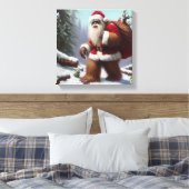 Bigfoot Santa Claus Canvas Afdruk (Insitu (Slaapkamer))