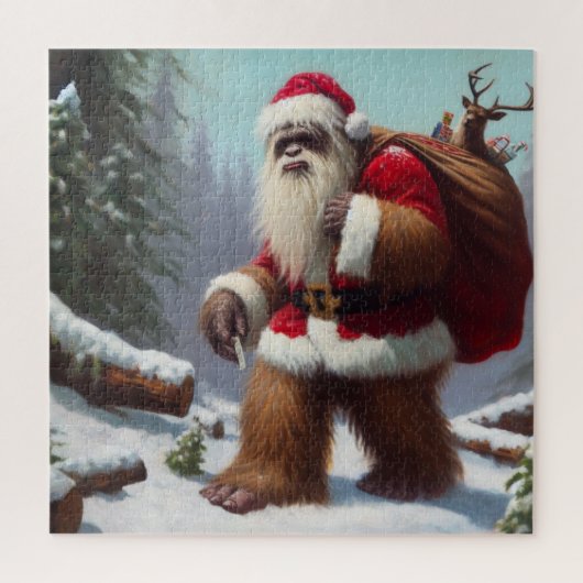 Bigfoot Santa Claus Legpuzzel (Verticaal)