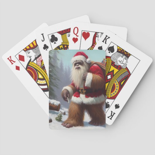 Bigfoot Santa Claus Pokerkaarten (Achterkant)