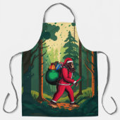 Bigfoot Santa Claus Sack van Gifts Bos Bossen Schort (Voorkant)