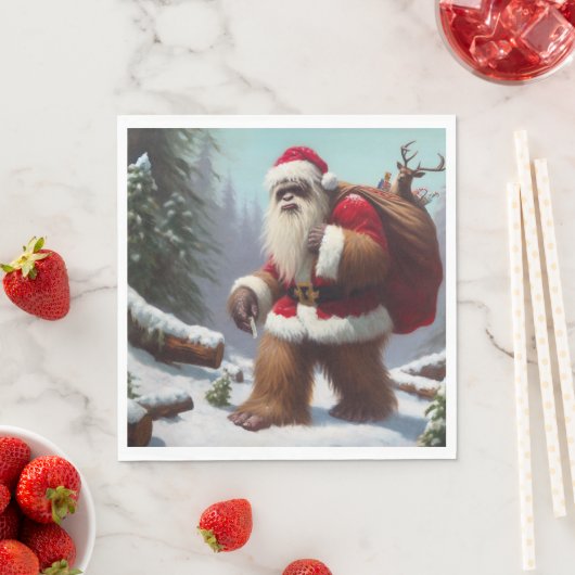 Bigfoot Santa Claus Servet (Insitu)