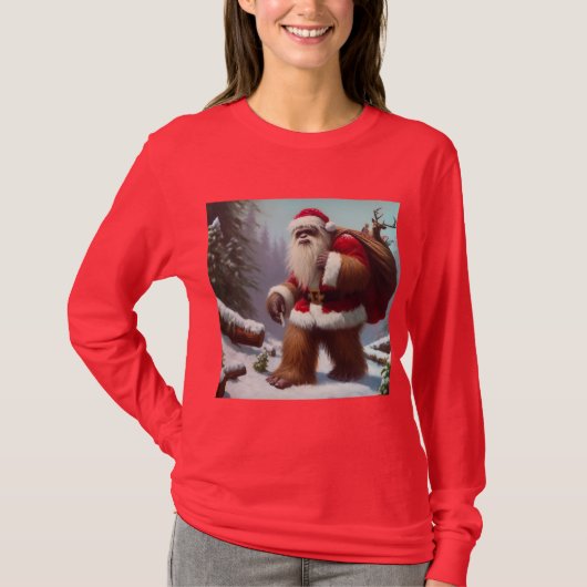 Bigfoot Santa Claus T-shirt (Voorkant)