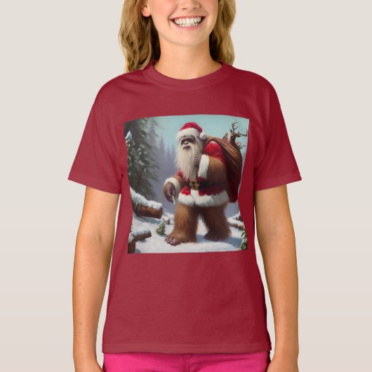 Bigfoot Santa Claus T-shirt (Voorkant)