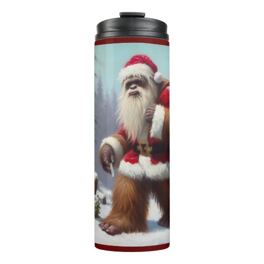 Bigfoot Santa Claus Thermosbeker (Voorkant)
