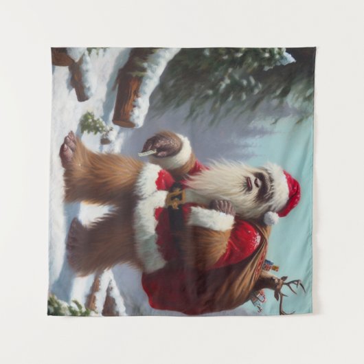 Bigfoot Santa Claus Wandkleed (Voorkant (horizontaal))