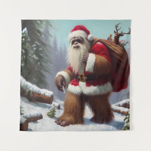 Bigfoot Santa Claus Wandkleed (Voorkant)