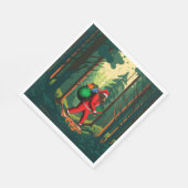 Bigfoot Santa Claus zak van geschenken Servet (Hoek)