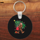 Bigfoot Santa Most Wonderful Christmas Tree Lights Sleutelhanger (Voorkant)