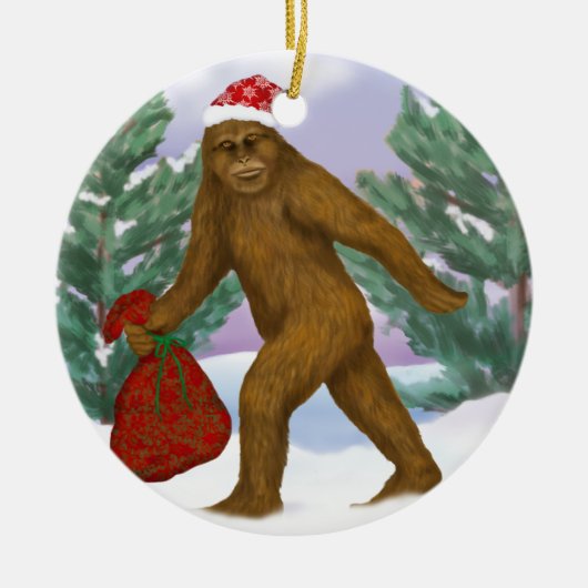 Bigfoot Santa Ornament (Voorkant)