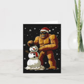 Bigfoot Santa Snowman Kids Boys Men Xmas Christmas Kaart (Voorkant)