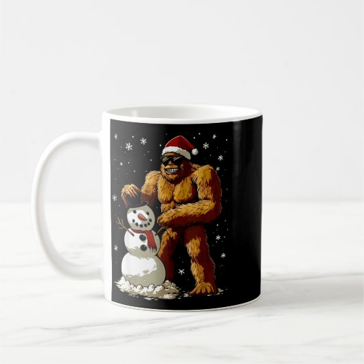 Bigfoot Santa Snowman Kids Boys Men Xmas Christmas Koffiemok (Links)