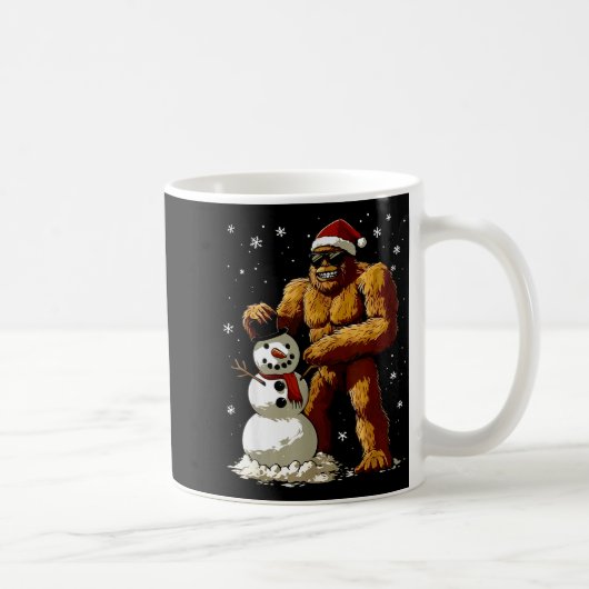 Bigfoot Santa Snowman Kids Boys Men Xmas Christmas Koffiemok (Rechts)