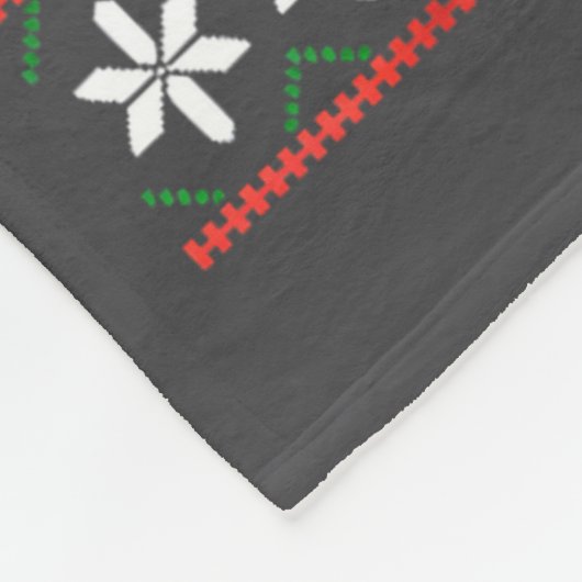 Bigfoot Santa Ufo Alien Funny Ugly Christmas Sweat Fleece Deken (Hoek)