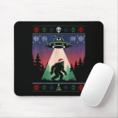 Bigfoot Santa Ufo Alien Funny Ugly Christmas Sweat Muismat (Met muis)