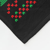 Bigfoot Santa Ugly Christmas Tree Funny Xmas Light Fleece Deken (Hoek)