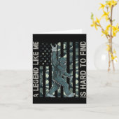 Bigfoot Sasquatch A Legend Like Me Is Hard To Find Kaart (Gele Bloem)