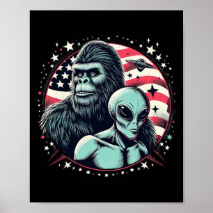 Bigfoot Sasquatch Alien Amp Bigfoot Amerikaanse vl Poster