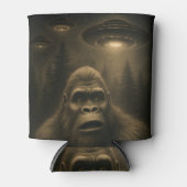 Bigfoot Sasquatch Alien UFO Grappig Blikjeskoeler (Voorkant)