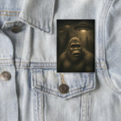 Bigfoot Sasquatch Alien UFO Grappig Button (Insitu)