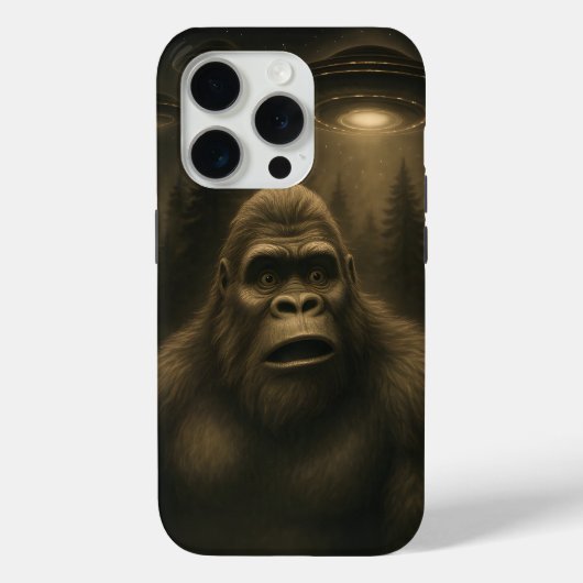 Bigfoot Sasquatch Alien UFO Grappig Case-Mate iPhone Case (Achterkant)