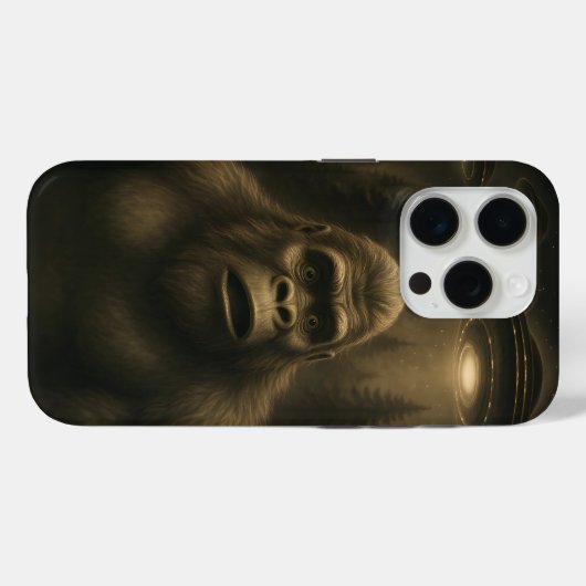 Bigfoot Sasquatch Alien UFO Grappig Case-Mate iPhone Case (Achterkant (horizontaal))