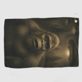 Bigfoot Sasquatch Alien UFO Grappig Golfhanddoek (Horizontaal)