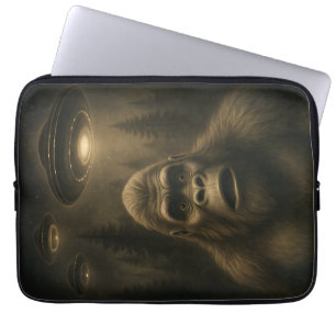 Bigfoot Sasquatch Alien UFO Grappig Laptop Sleeve