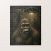 Bigfoot Sasquatch Alien UFO Grappig Legpuzzel (Verticaal)