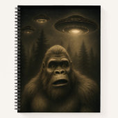 Bigfoot Sasquatch Alien UFO Grappig Notitieboek (Voorkant)