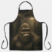 Bigfoot Sasquatch Alien UFO Grappig Schort (Voorkant)