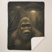 Bigfoot Sasquatch Alien UFO Grappig Sherpa Deken (Voorkant)
