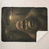 Bigfoot Sasquatch Alien UFO Grappig Sherpa Deken (Voorkant (horizontaal))