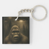Bigfoot Sasquatch Alien UFO Grappig Sleutelhanger (Achterkant)
