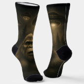 Bigfoot Sasquatch Alien UFO Grappig Sokken (Gebogen)
