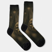 Bigfoot Sasquatch Alien UFO Grappig Sokken (Rechts)