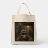 Bigfoot Sasquatch Alien UFO Grappig Tote Bag (Achterkant)