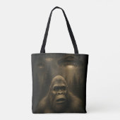 Bigfoot Sasquatch Alien UFO Grappig Tote Bag (Achterkant)