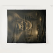 Bigfoot Sasquatch Alien UFO Grappig Wandkleed (Voorkant (horizontaal))