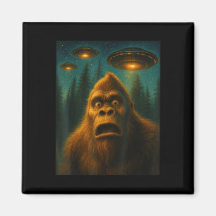 Bigfoot Sasquatch Alien Ufo Sterrennacht Cadeaus M Magneet