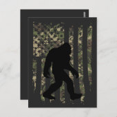 Bigfoot Sasquatch American Camouflaged USA Flag T- Briefkaart (Voorkant / Achterkant)