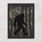 Bigfoot Sasquatch American Camouflaged USA Flag T- Briefkaart (Voorkant)
