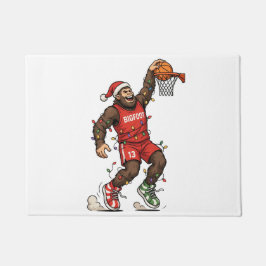 Bigfoot Sasquatch Basketbal Kerstmis 2026 Vakantie Deurmat