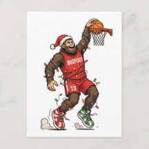 Bigfoot Sasquatch Basketbal Kerstmis 2026 Vakantie