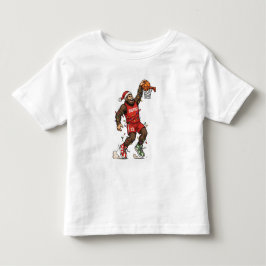 Bigfoot Sasquatch Basketbal Kerstmis 2026 Vakantie Kinder Shirts