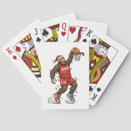 Bigfoot Sasquatch Basketbal Kerstmis 2026 Vakantie Pokerkaarten