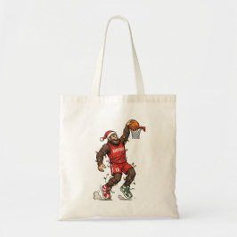 Bigfoot Sasquatch Basketbal Kerstmis 2026 Vakantie Tote Bag